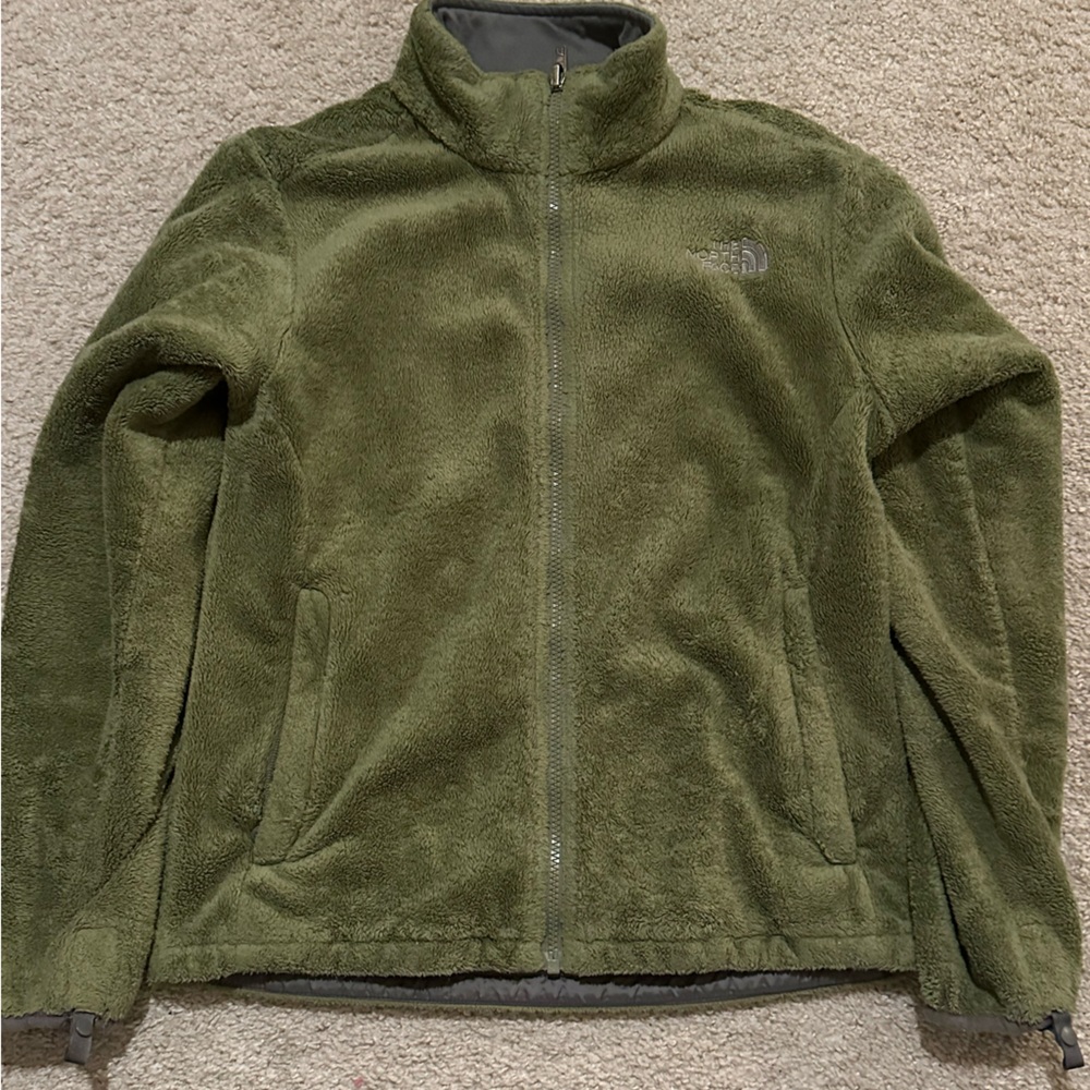North Face Jacket - Fuzzy Green, Size Small